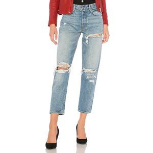 GRLFRND Helena Jessie's girl high rise straight crop jeans 25